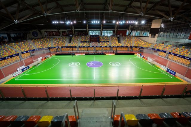El Palacio de Deportes de Cartagena luce una pista verde para la Copa de la Reina de fútbol sala - 1, Foto 1