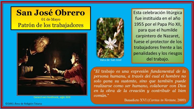 San José Obrero, patrono de los trabajadores. (1 de mayo), Foto 2