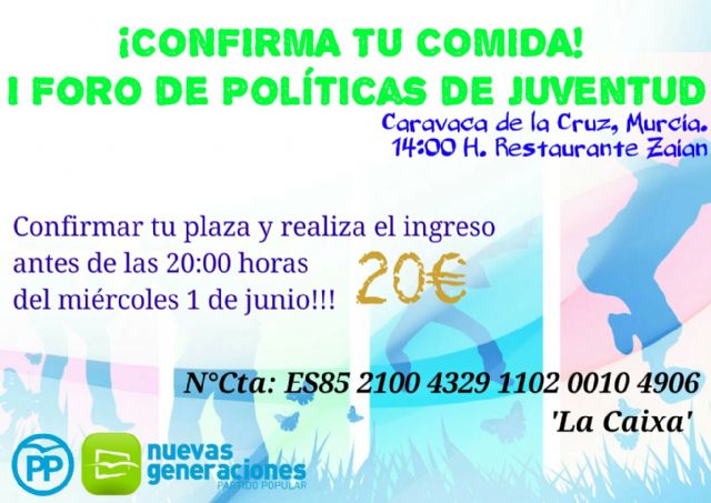 NNGG Región de Murcia celebra el I Foro Regional de Políticas de Juventud en Caravaca de la Cruz este sábado - 2, Foto 2