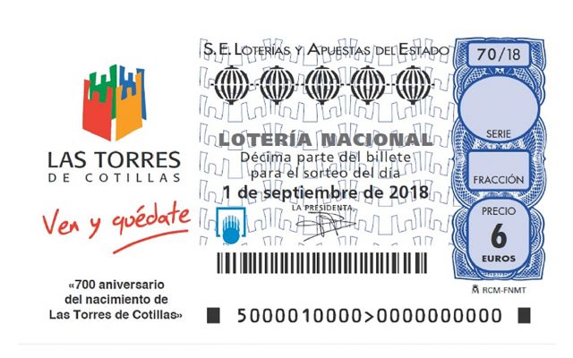 La Lotería Nacional homenajeará el 700° aniversario como mayorazgo de Las Torres de Cotillas - 1, Foto 1