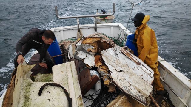 La Fundación Estrella de Levante lleva a cabo una limpieza de los fondos marinos del Mar Menor junto a la Cofradía de Pescadores - 4, Foto 4