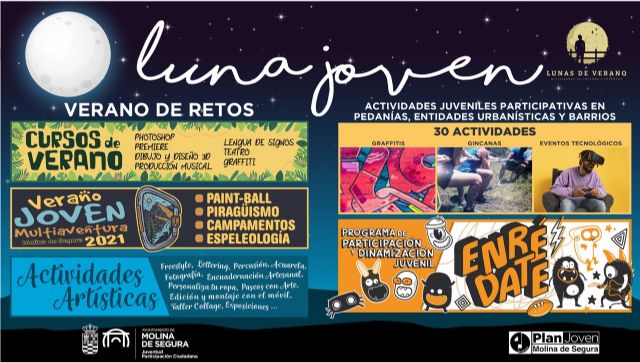 La Concejalía de Juventud de Molina de Segura presenta su programa de verano LUNA JOVEN 2021 - 1, Foto 1