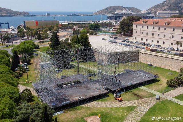 Comienza el montaje del recinto del Rock Imperium Festival, el mayor escenario creado en Cartagena - 1, Foto 1