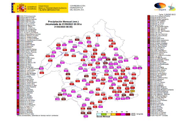 La cuenca del Segura almacena en la última semana 18 Hm3 más gracias a las lluvias del mes de mayo más húmedo de los últimos diez años - 1, Foto 1