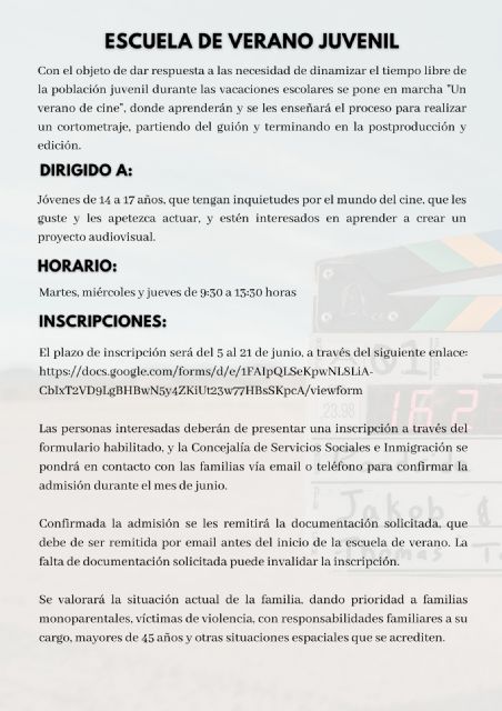 Abierto plazo de inscripción para la escuela de verano dirigida a jóvenes - 2, Foto 2