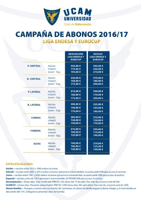 Abónate al UCAM Murcia 2016/17 - 1, Foto 1
