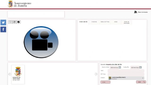 El Ayuntamiento de Jumilla implanta el sistema de videoacta para los plenos municipales - 1, Foto 1