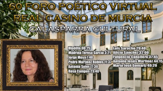 Teresa García, alcaldesa de Calasparra, madrina del 60 Foro Poético Real Casino de Murcia - 1, Foto 1