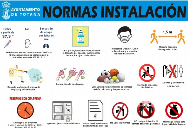 Deportes reabre más infraestructuras deportivas municipales bajo el cumplimiento obligatorio de requisitos en materia de prevención y gestión adecuada para su uso, Foto 1