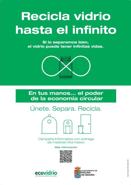 El Ayuntamiento de Molina de Segura y Ecovidrio presentan la campaña Recicla vidrio hasta el infinito, para incrementar la colaboración en el reciclaje de vidrio - 1, Foto 1