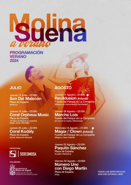 Molina Suena a verano, nueva propuesta musical del Ayuntamiento y Sercomosa para los meses de julio y agosto - 1, Foto 1