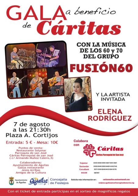 El próximo jueves se celebra una gala solidaria a beneficio de Cáritas - 1, Foto 1