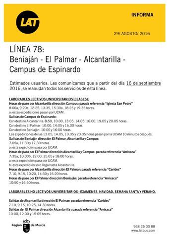 Autobuses LAT reanuda el horario de invierno de sus líneas - 4, Foto 4