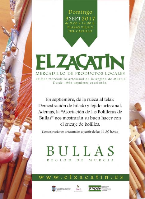 El próximo 3 de septiembre tiene lugar en Bullas el próximo mercadillo de El Zacatín - 1, Foto 1