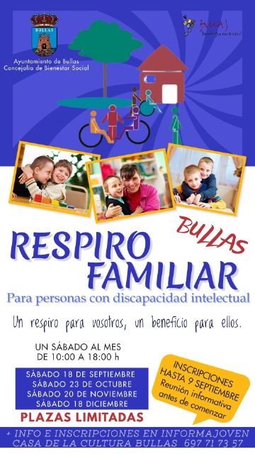 El Ayuntamiento de Bullas pone en marcha 'Respiro familiar' para la conciliación de personas con discapacidad intelectual - 1, Foto 1