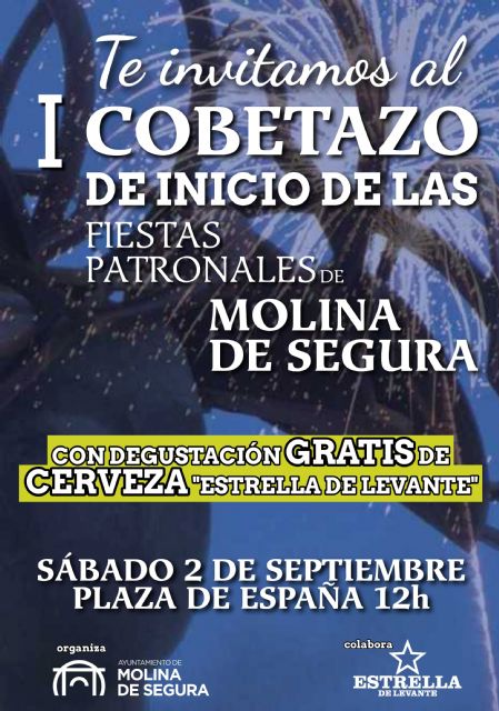 Las Fiestas Patronales 2023 de Molina de Segura arrancan mañana sábado 2 de septiembre con el lanzamiento del Cobetazo desde el balcón del Ayuntamiento - 1, Foto 1