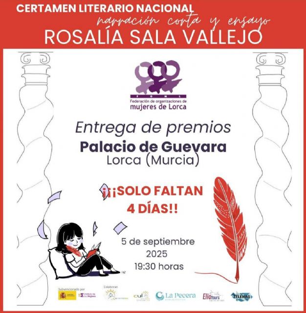 El Certamen Literario Nacional ´Rosalía Sala Vallejo´ reconoce el talento literario con mirada social con autores de Madrid, Jaén y Lorca, entre los premiados - 1, Foto 1