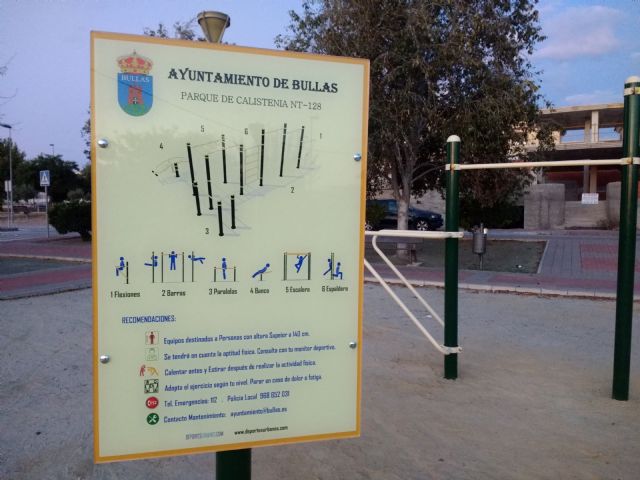 Bullas cuenta ya con su primer parque de calistenia - 1, Foto 1