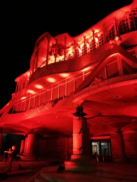 La Asamblea Regional se ilumina de rojo en apoyo al sector de la cultura - 1, Foto 1