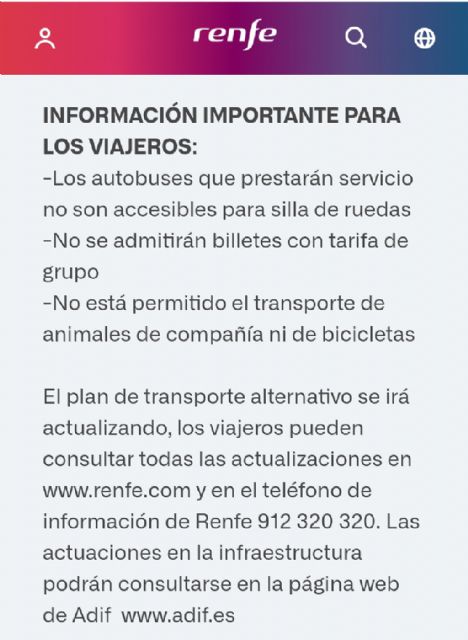 IU-Verdes denuncia que los autobuses que sustituyen al ferrocarril no admiten pasajeros en silla de ruedas - 1, Foto 1