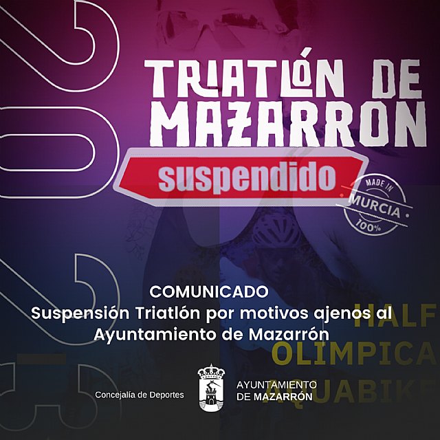 Suspensión del Tiratlón programado para el 1 de octubre en Mazarrón - 1, Foto 1