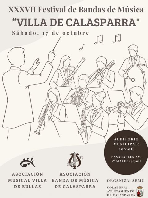 Calasparra celebra la XXXVII edición de su Festival de Bandas de Música con la Asociación Musical Villa de Bullas como invitada - 2, Foto 2