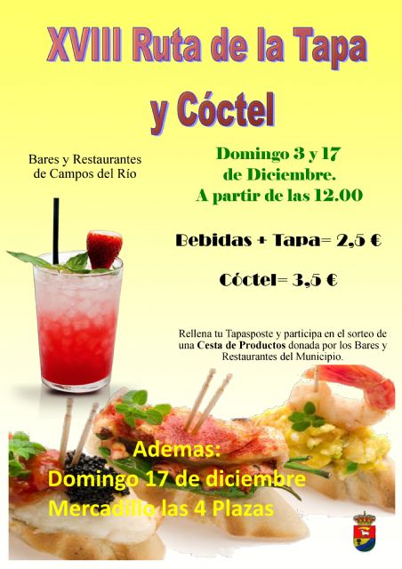 Vuelve a disfrutar de la mejor gastronomía campera en la XVIII Ruta de la Tapa y el Cóctel - 1, Foto 1