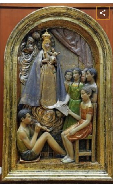 Piden al ayuntamiento que devuelva el mural de la Virgen de la Fuensanta con niños a Espinardo - 1, Foto 1
