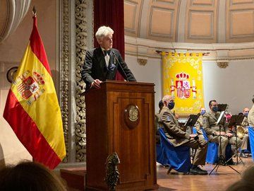 El acto, que se celebró en el teatro de Capitanía, acogió el ingreso como académico de número del teniente general jefe de la Fuerza Terrestre, José Rodríguez García - 1, Foto 1