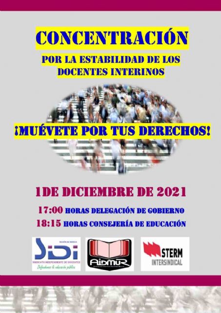 STERM continúa con las movilizaciones por la consolidación del profesorado interino - 1, Foto 1