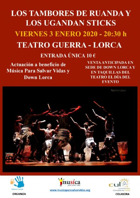 Los tambores de Uganda y Los Uganda Sticks actuarán a favor de los colectivos ´Down Lorca´ y ´Música Para Salvar Vidas´ - 1, Foto 1