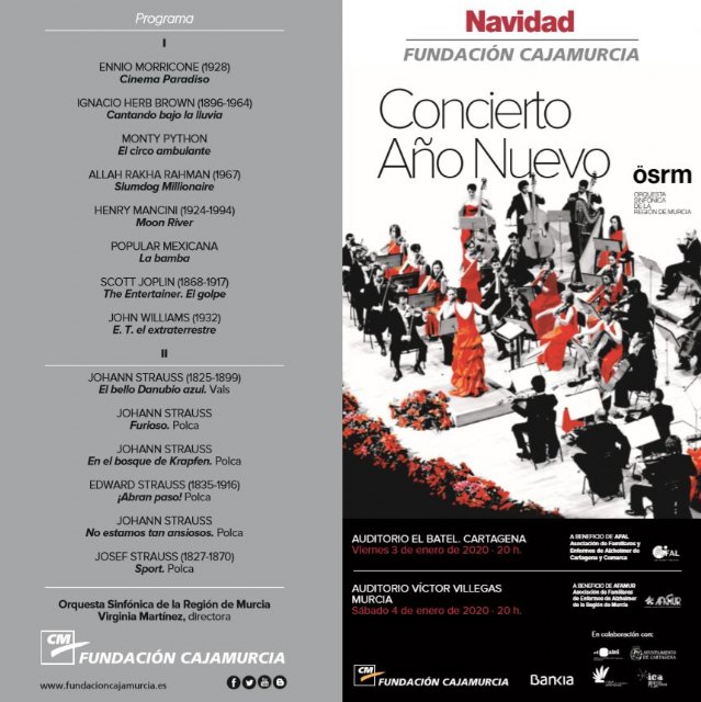 Fundación CajaMurcia y Bankia reciben el Año Nuevo con dos conciertos benéficos en Cartagena y Murcia - 1, Foto 1