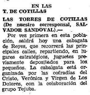 La primera Cabalgata de Reyes Magos de Las Torres de Cotillas fue organizada por las Cofradías locales en el año 1980 - 1, Foto 1