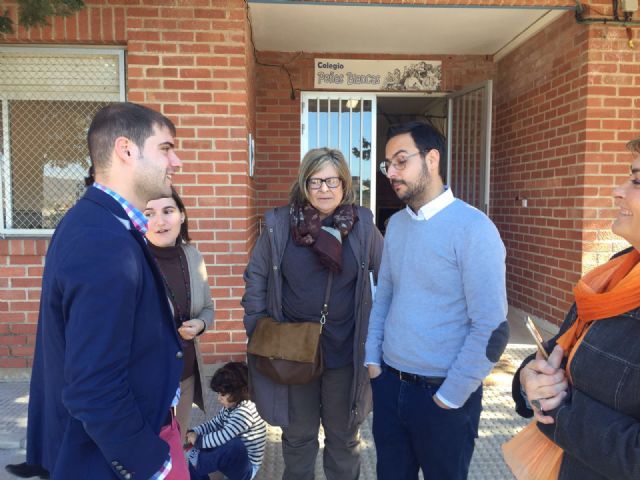 Ricardo Segado y David Martínez visitan el Colegio Peñas Blancas de Tallante - 1, Foto 1
