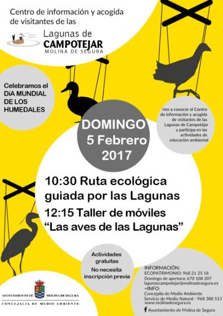 El Ayuntamiento de Molina de Segura celebra el Día Mundial de los Humedales con varias actividades en Las Lagunas de Campotéjar el domingo 5 de febrero - 1, Foto 1