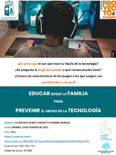 Bienestar Social organiza el taller Educar desde la familia para prevenir el abuso de la tecnología - 1, Foto 1