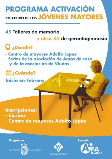 El Ayuntamiento de Los Alcázares pone en marcha talleres de memoria y activación para los jóvenes mayores - 1, Foto 1
