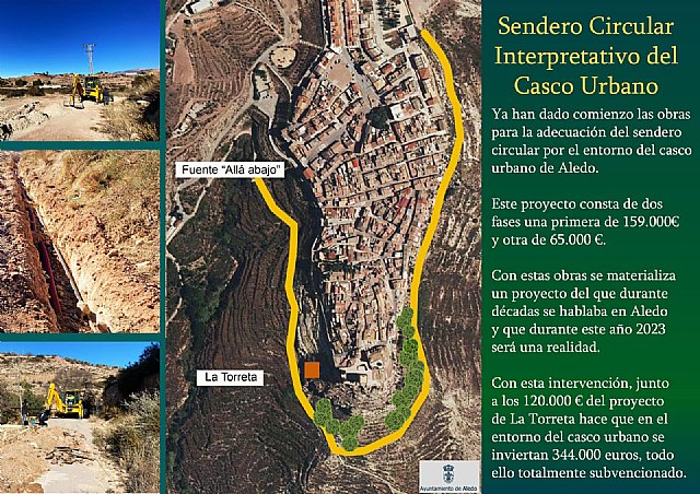 Arranca las obras de Adecuación del Sendero Circular Interpretativo del Casco Urbano de Aledo - 1, Foto 1
