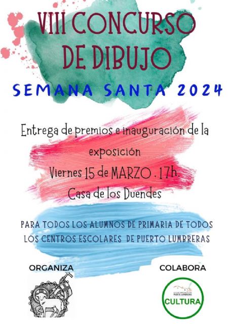 El Cabildo de Cofradías Pasionarias de Puerto Lumbreras, en colaboración con el Ayuntamiento, organiza el octavo Concurso de Dibujo de Semana Santa - 3, Foto 3