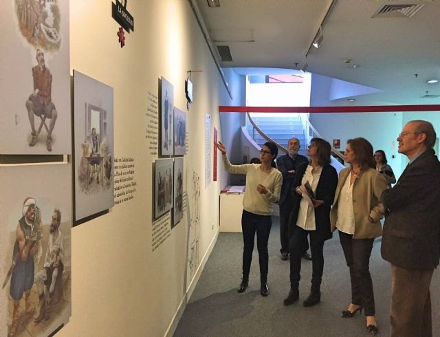 La Biblioteca Regional rinde homenaje a Cervantes con una exposición que aúna la ilustración y el cómic - 1, Foto 1