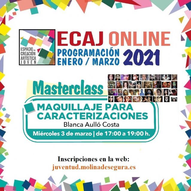 La Concejalía de Juventud de Molina de Segura organiza la masterclass Maquillaje para caracterizaciones el miércoles 3 de marzo - 1, Foto 1