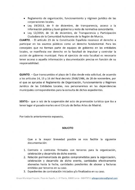 El PP obliga a Mateos a entregar todos los documentos relacionados con el escándalo por posible fraccionamiento de contratos en el evento fallido de Madrid - 5, Foto 5