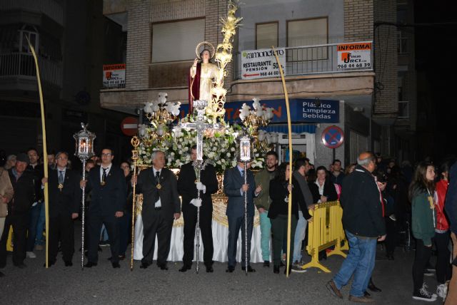 La imagen del Cristo de la Agonía recorre las calles de Águilas cuando se cumple el 65 aniversario de su donación a la Cofradía del Silencio - 2, Foto 2