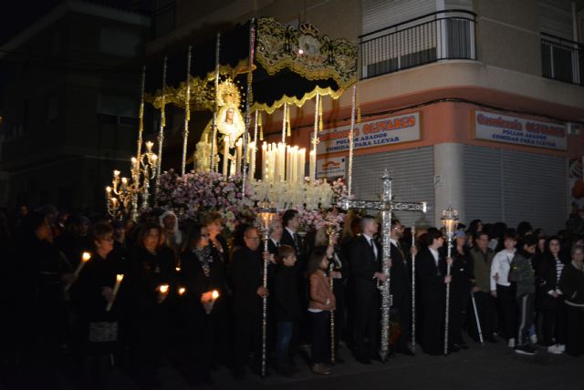 La imagen del Cristo de la Agonía recorre las calles de Águilas cuando se cumple el 65 aniversario de su donación a la Cofradía del Silencio - 3, Foto 3