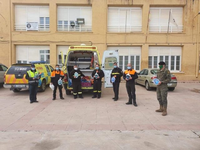 Protección Civil entrega 147 máscaras a la UPCT para su transformación como respiradores, y su posterior donación a hospitales murcianos, Foto 4