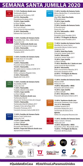La Semana Santa de Jumilla contará con diferentes actividades para vivirla desde casa - 1, Foto 1