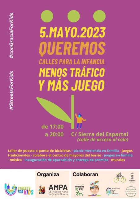 El evento europeo Streets for kids llega a Santa María de Gracia - 1, Foto 1