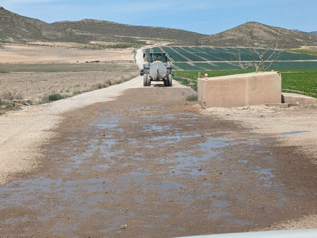Despilfarro de cubas de agua para regar caminos públicos mientras los cultivos de secano se mueren - 3, Foto 3