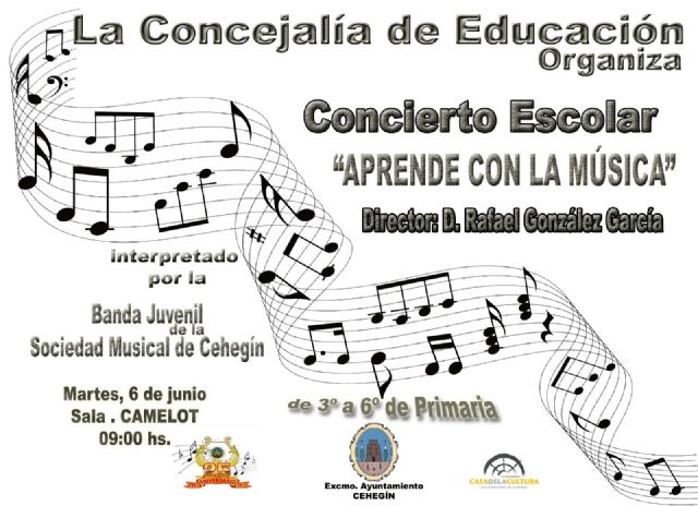 Concierto Escolar de la Banda Juvenil de la Sociedad Musical de Cehegín - 1, Foto 1