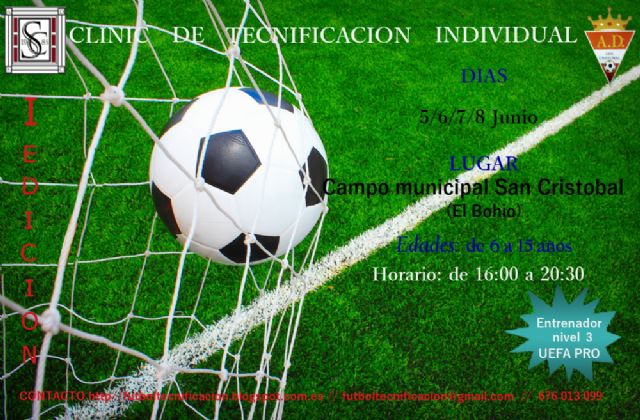 El campo municipal de futbol San Cristobal de El Bohio acoge la proxima semana el I Clinic de tecnificacion de futbol base - 1, Foto 1